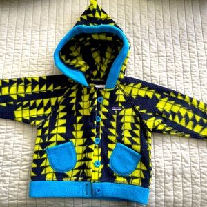 Patagonia baby button up fleece jacket 6-12 months